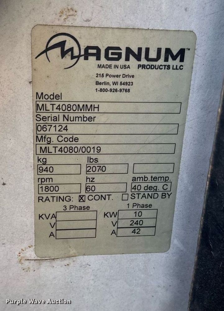 image for item DT0644 Magnum MTl4080MMH light plant
