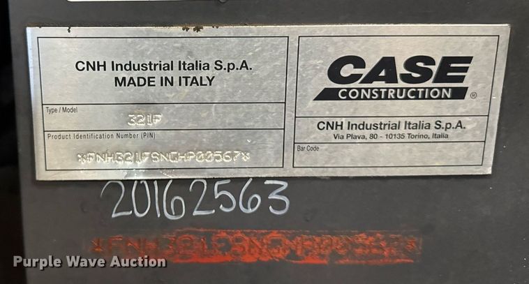 image for item DT0668 2017 Case 321F wheel loader