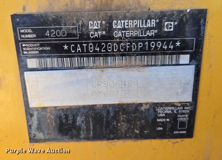 image for item DT7053 2004 Caterpillar 420D backhoe