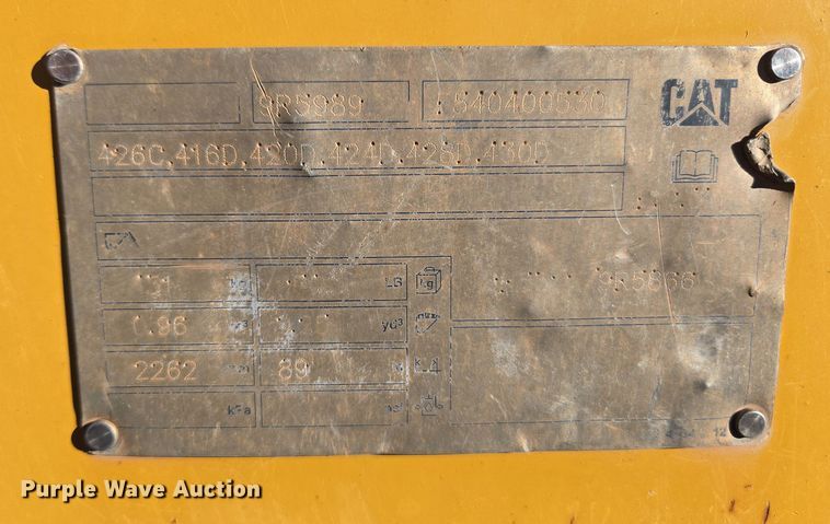 image for item DT7053 2004 Caterpillar 420D backhoe