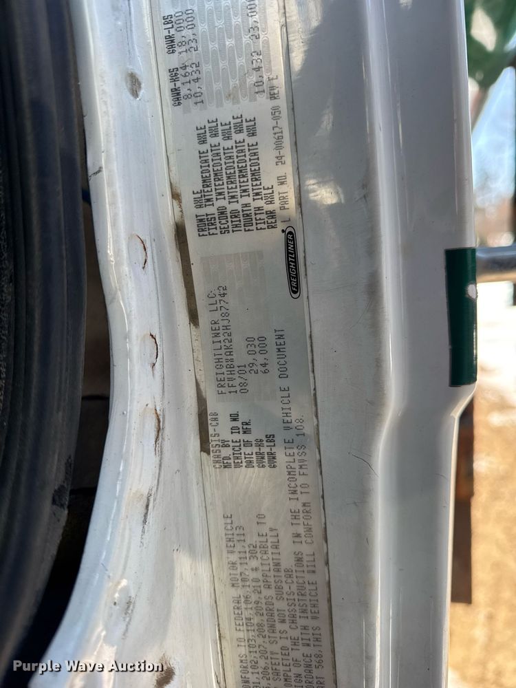 image for item DU3303 2002 Freightliner FL80 dump truck