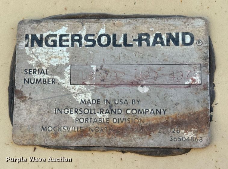 image for item DU3321 Ingersoll Rand 825 air compressor