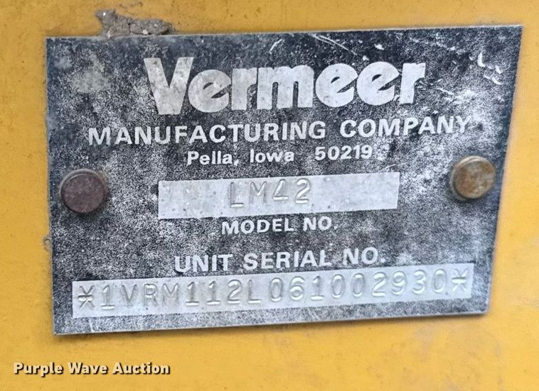 image for item DU3348 2006 Vermeer LM42 trencher