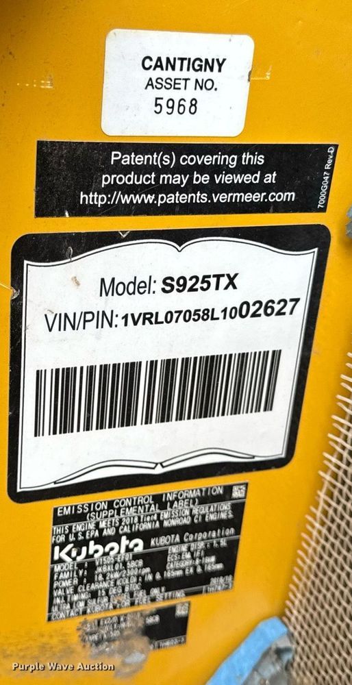 image for item DU3353 2020 Vermeer S925TX compact utility loader