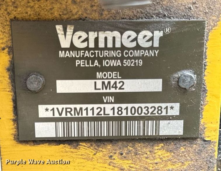 image for item DU3355 2008 Vermeer LM 42 trencher