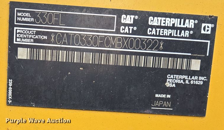 image for item DV1280 2016 Caterpillar 330F L excavator