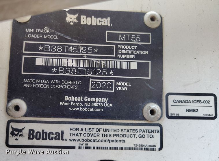 image for item DV6699 2020 Bobcat MT55 compact utility loader