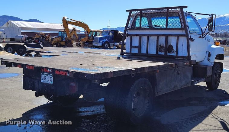 image for item DV6713 1995 Chevrolet Kodiak C5500 flatbed truck