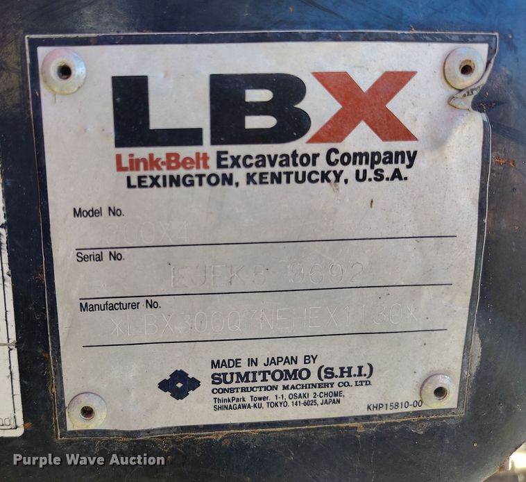 image for item DV6718 2015 Link-Belt 300X4 excavator