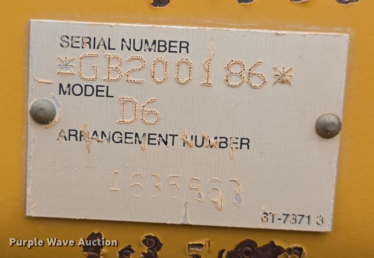 image for item DW1817 2020 Caterpillar D6 dozer