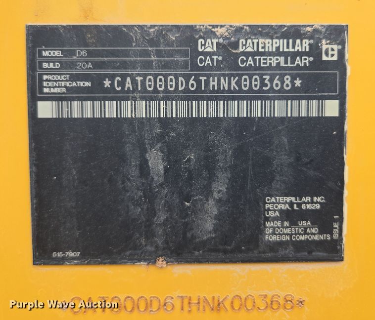 image for item DW1817 2020 Caterpillar D6 dozer