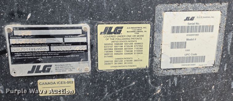 image for item DW1827 2019 JLG 1055 telehandler