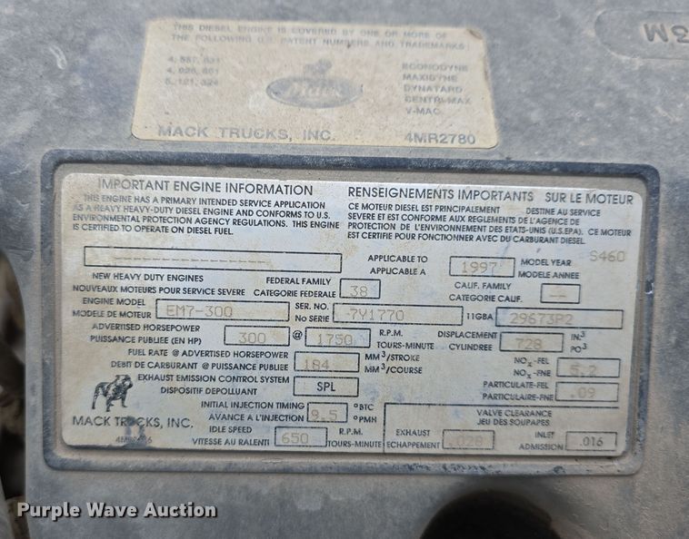 image for item DW3132 1998 Mack RD690S ready mix truck