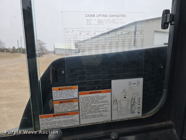 image for item DW3180 2013 Case CX36B ZTS mini excavator