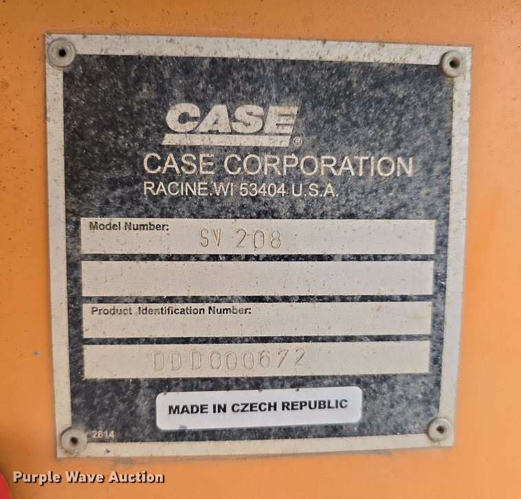 image for item DW3182 2005 Case SV208 single drum vibratory roller