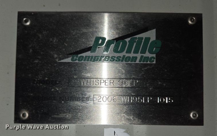 image for item EC3990 2006 Profile Compression Whisper 95 air compressor