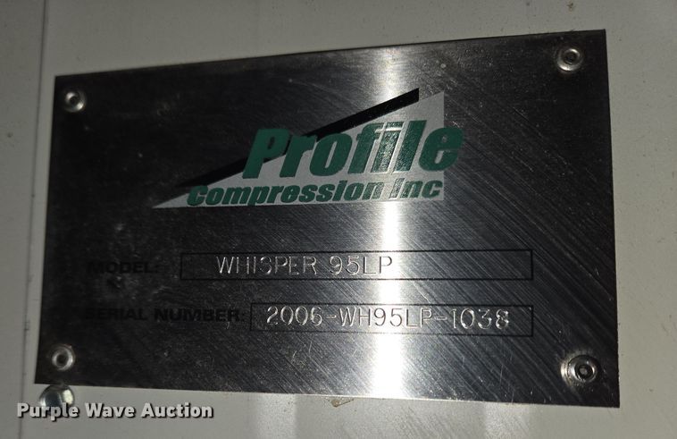 image for item EC3991 2006 Profile Compression Whisper 95LP air compressor