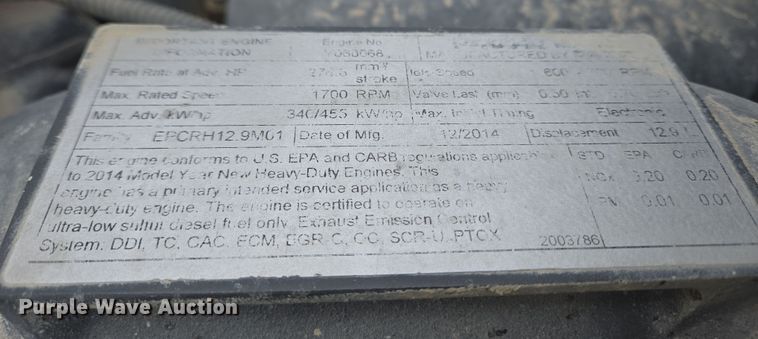 image for item EC4006 2015 Peterbilt 567 dump truck