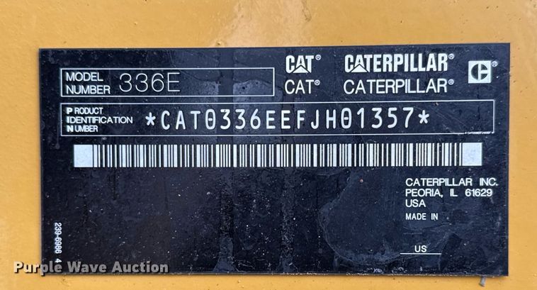 image for item ED5527 2014 Caterpillar 336E L excavator