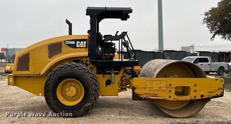 image for item ED5529 2016 Caterpillar CS56B single drum vibratory roller