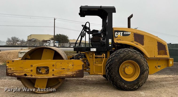 image for item ED5529 2016 Caterpillar CS56B single drum vibratory roller