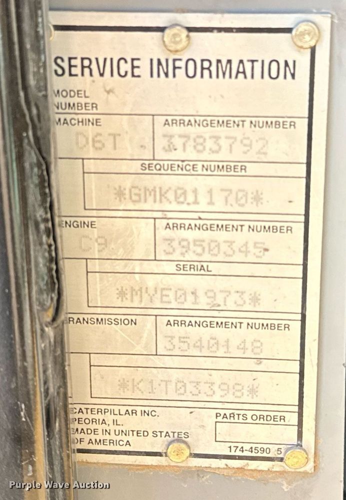 image for item ED5535 2013 Caterpillar D6T XL dozer