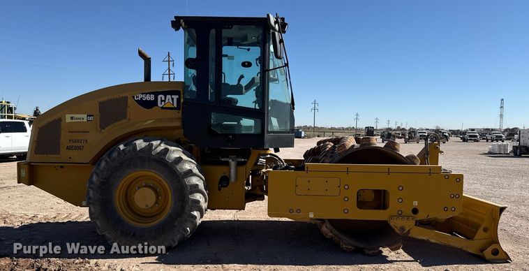 image for item ED5537 2017 Caterpillar CP56B single drum vibratory roller