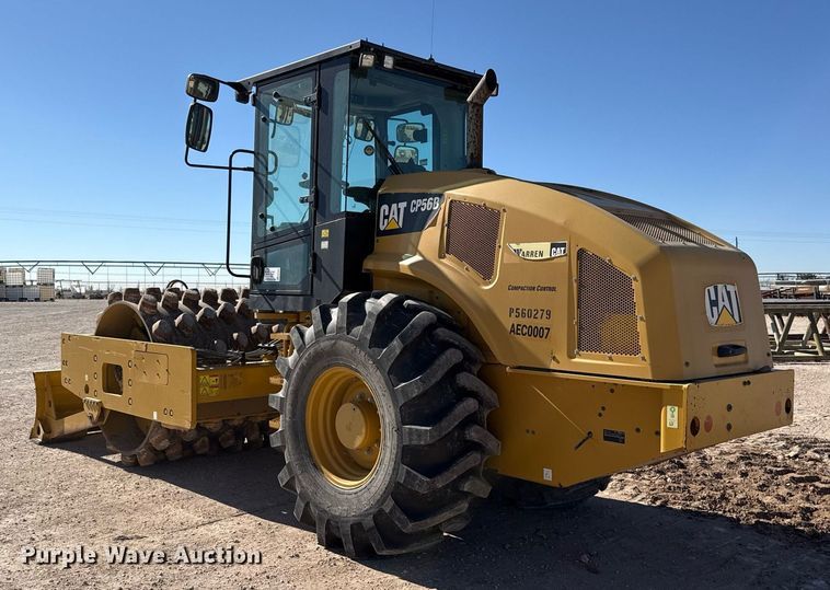 image for item ED5537 2017 Caterpillar CP56B single drum vibratory roller