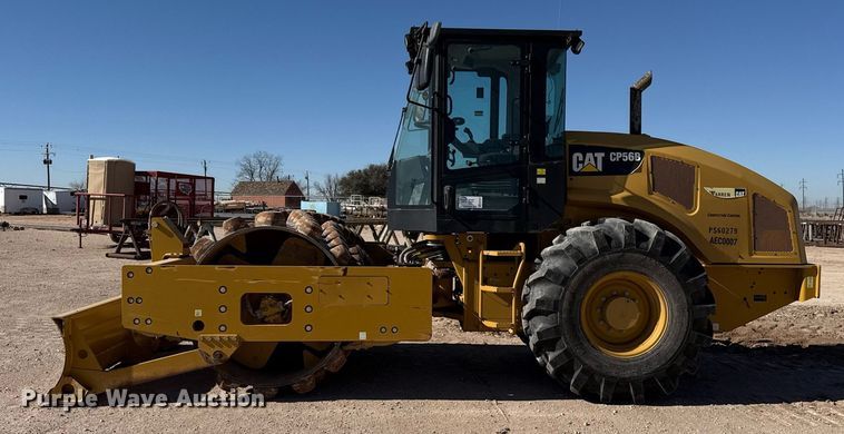 image for item ED5537 2017 Caterpillar CP56B single drum vibratory roller