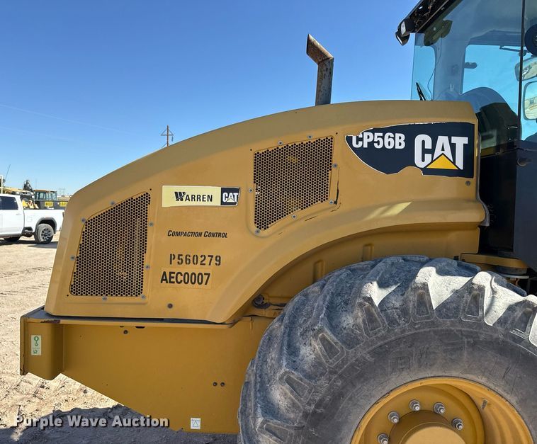 image for item ED5537 2017 Caterpillar CP56B single drum vibratory roller