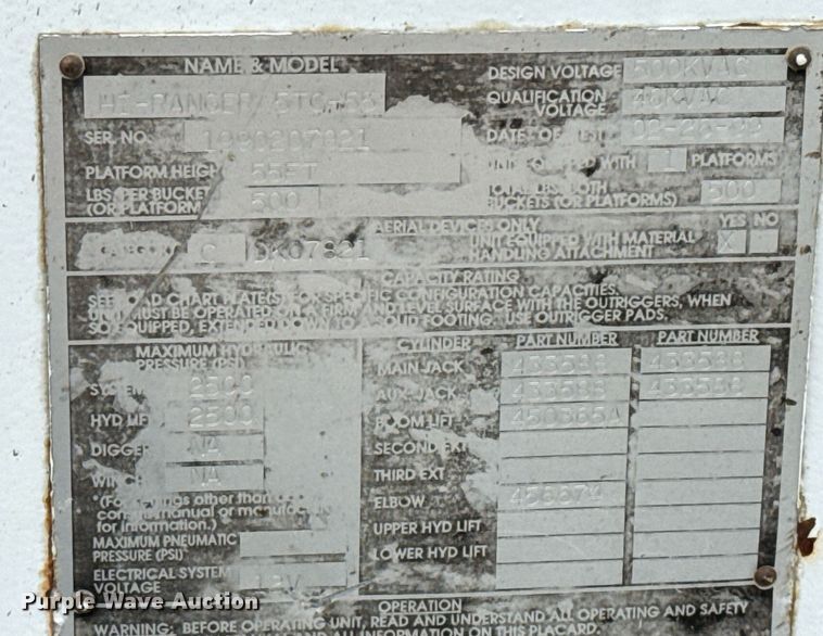 image for item ED5544 1999 Freightliner FL80 bucket truck