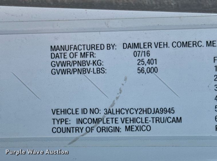 image for item ED5545 2016 Freightliner Business Class M2 digger derrick truck