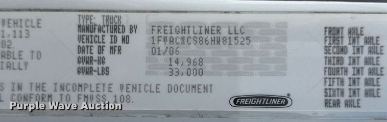 image for item EG2561 2006 Freightliner Business Class M2 Crew Cab utility / service truck