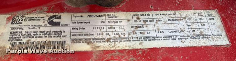 image for item EG2563 2011 Ford F650 Super Duty SuperCab utility / service truck