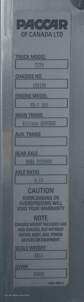 image for item EG2565 2017 Kenworth T370 sewer jetter truck