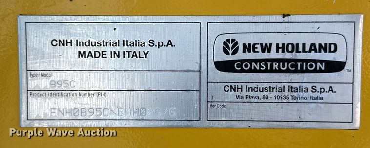 image for item EG2578 2014 New Holland B95C backhoe