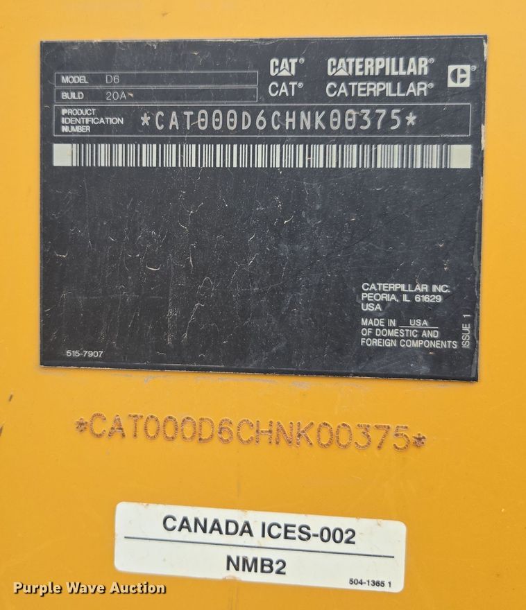 image for item EI4160 2020 Caterpillar D6 dozer