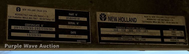 image for item EJ3484 2003 New Holland LB75 backhoe