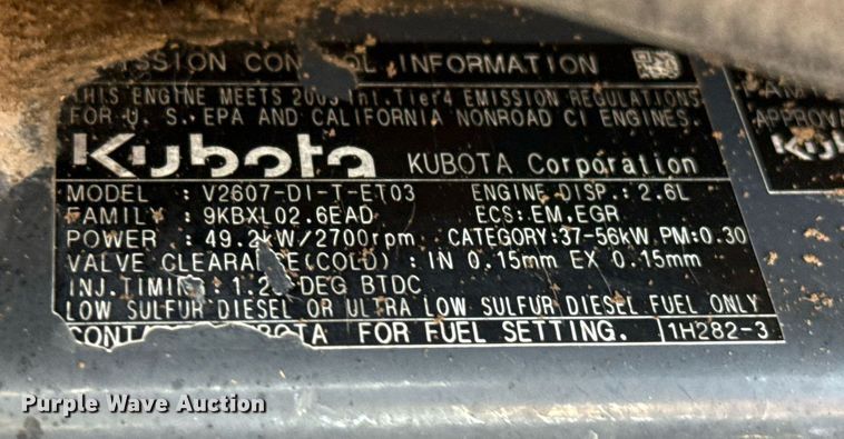 image for item EJ3485 2010 Bobcat T190 tracked skid steer loader