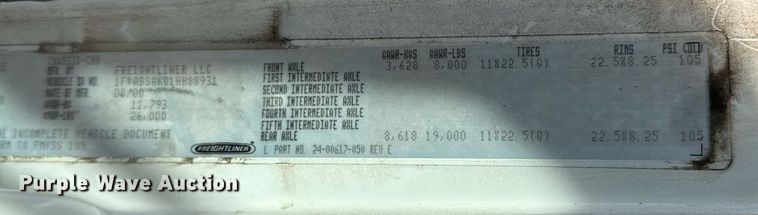 image for item EJ3486 2001 Freightliner FL70 dump truck