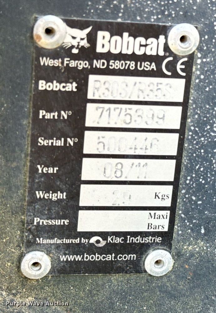 image for item EJ3489 2012 Bobcat R30S skid steer backhoe