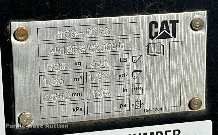 image for item EK0410 Caterpillar 469-0773 skid steer bucket