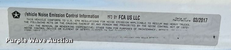 image for item EK2700 2017 Dodge Ram 5500HD bucket truck