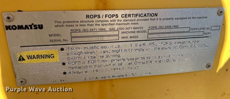 image for item EK2703 2009 Komatsu WA430-6 wheel loader