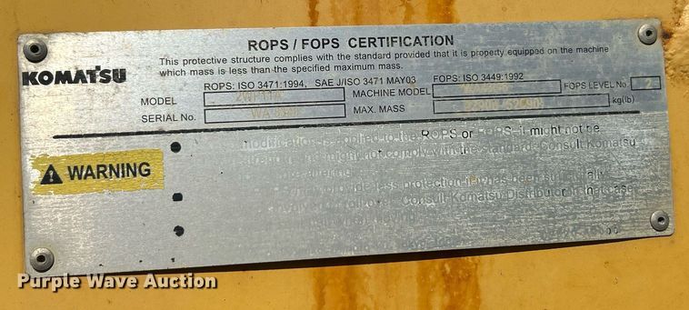 image for item EK2704 Komatsu WA430-6 wheel loader