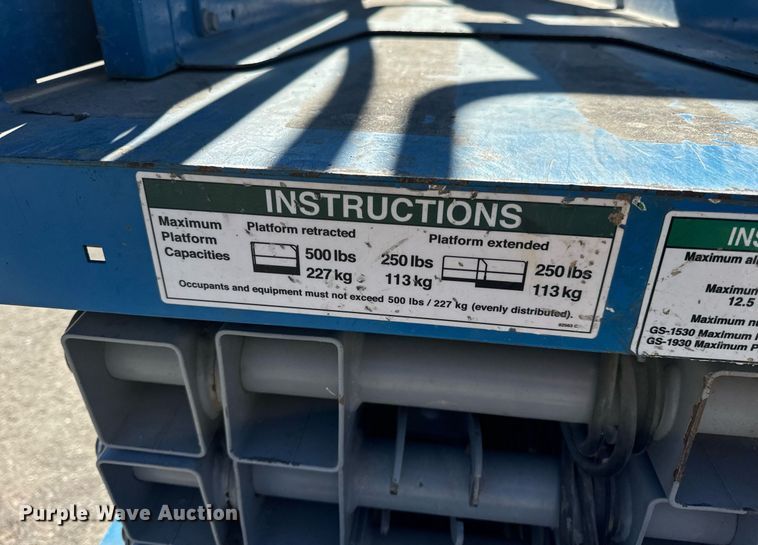 image for item EN5142 2016 Genie GS-1930 scissor lift