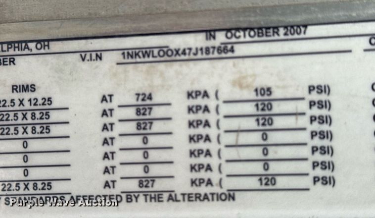 image for item EQ1035 2007 Kenworth W900 ready mix truck