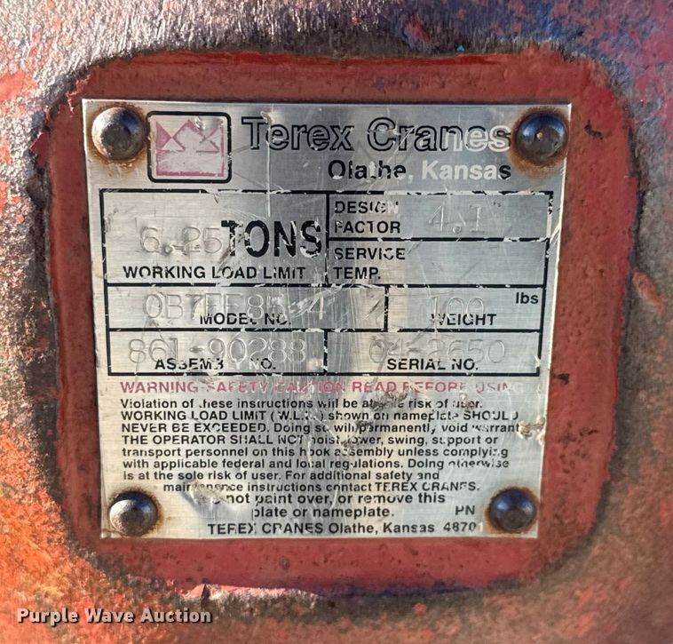 image for item EQ1088 2004 Ford F750 Super Duty crane truck