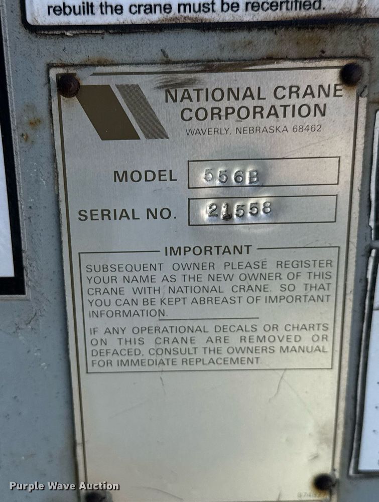 image for item EQ1090 1990 Ford F800 crane truck