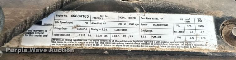 image for item EQ1091 2007 Ford F750 Super Duty XL crane truck